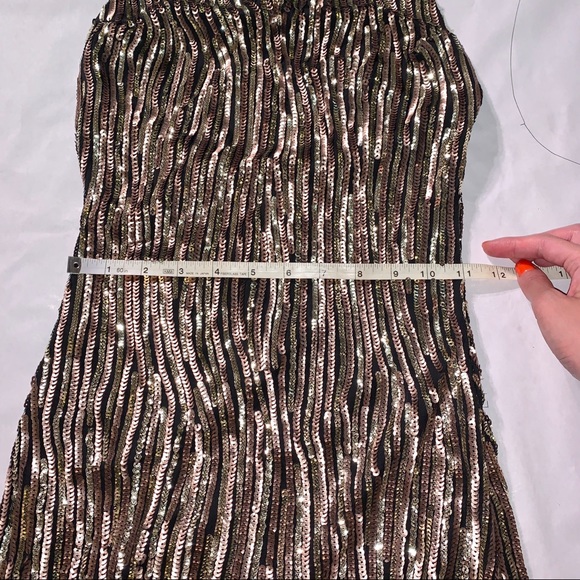 Epique Moi Gold Sequins Cocktail Dress - Picture 8 of 10